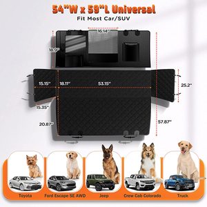 Cover per seggiolino per cani per sedile posteriore Extra più grande con forte fondo rigido per sedile posteriore per cani adatti a tutte le <span class=keywords><strong>auto</strong></span> - Product Image 2