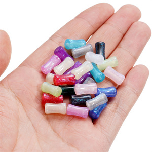 Starry Sky <b>Glitter</b> Resin Bamboo Beads 12mm Loose Spacer Beads For DIY Bracelet Making Craft Supplies - Product Image 3