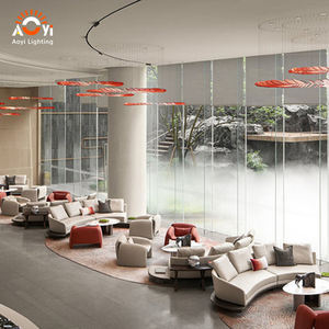 Lámpara <span class=keywords><strong>de</strong></span> Techo LED con Forma <span class=keywords><strong>de</strong></span> Pluma Hecha a Mano por Aoyi Lighting - Decoración <span class=keywords><strong>de</strong></span> Arte Oriental para Residencias y Mansiones <span class=keywords><strong>de</strong></span> Alta Gama - Product Image 2