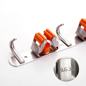 Wall Mount Stainless Steel Multifunction Bolt Inserting Type Non-Folding Tool Organizer Cleaning Tools <b>Kitchen</b> Holder <b>Storage</b> - Product Image 5