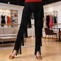 Pantalon à franges de grande taille pour danse latine, pantalon de combat de taureau, costume de danse jazz tango pour femmes