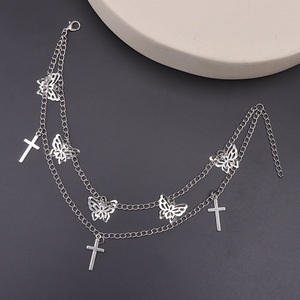 Chaîne de chaussures double papillon en alliage de zinc, accessoire de mode unisexe pour bottes, usage quotidien - Product Image 3