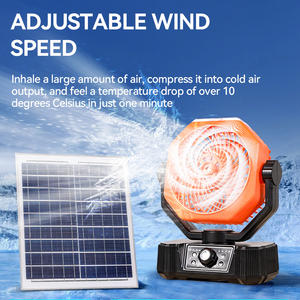 Nieuwe Solar Led Fan Light Draagbare Outdoor Noodverlichting Camping Afstandsbediening Auto Hoofd Schudden Koeler Ventilator Met Licht Voor Vissen - Product Image 3