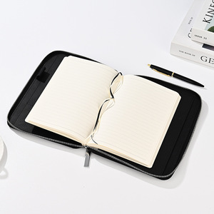 Quaderno A5 in PU con Cerniera, Cartella Portadocumenti Multifunzionale Personalizzabile per Manager, Nuovo Modello con Ampia Capacità e Tasche Interne - Product Image 2