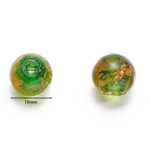 Colored Gold Foil Glass <b>Beads</b> 10mm Round Loose <b>Beads</b> For Bracelet Making DIY Jewelry Accessories <b>Crystal</b> Lampwork <b>Beads</b> - Product Image 2