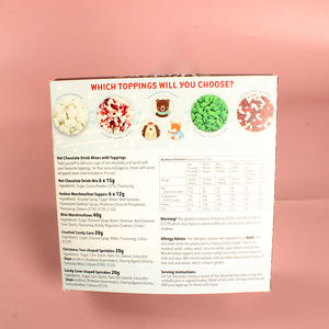 Mezcla de Chocolate Caliente Personalizada, Caramelos Duros Impresos, Malvaviscos de Varias Formas, Chispas de Caramelo, Embalaje de Regalo, Marca OEM, 179 g - Product Image 3