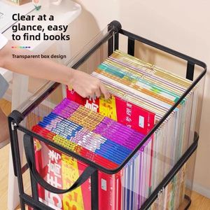 Household Old Books Organizing PVC Foldable Press Student Book Storage <b>Bag</b> Classroom Transparent Dustproof - Product Image 3