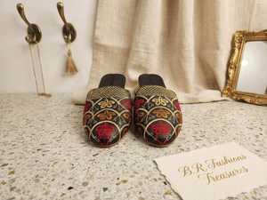 Elegantes Sandalias Planas Bordadas a Mano para Mujer, con Suela de Lámina, Elegantes, Cómodas, Étnicas, Ligeras, para Bodas al Aire Libre - Product Image 5