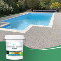 Revêtement liquide durable, écologique, imperméable, effet pierre lavée, texture acrylique, pour sols intérieurs et extérieurs, application au pinceau
