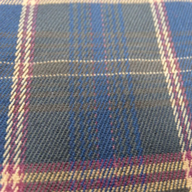 Factory Design 245gsm Breathable Woven Polyester Rayon Spandex Yarn Dyed Check Fabrics