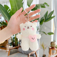 12cm mignon en peluche mini ours en peluche porte-clés Kawaii moelleux animaux en peluche ours en peluche porte-clés porte-clés pendentif sac breloques