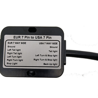 Convertisseur de projecteur de lumière pour remorque, adaptateur de prise de lame à 7 voies, connecteur rond à 7 broches, USA vers EU