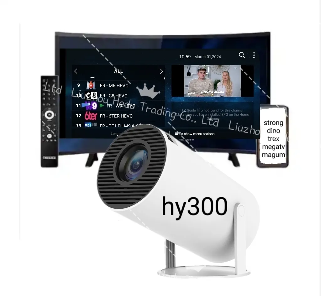 Proyektor gaya bebas HY300 Film Pabrik Home Theater 4k proyektor Smart Android 11 proyektor Mini ip tv