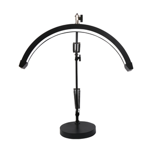 現代的な16インチデスクトップまつげライトU字型20Wベース半月ハーフサークル刺繍金属シェード美容用電気 - Product Image 5