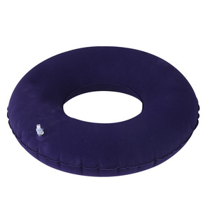 Inflatable <b>Round</b> Seat <b>Cushion</b> Blue Thickened Plush For Elderly Long Sitting Support - Product Image 1