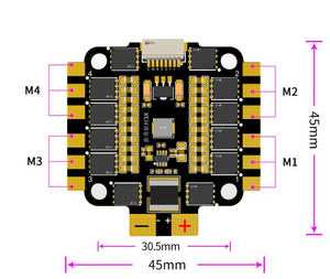 F405 V4 60A nhựa bốn trong một ESC cho FPV đua Drone 3-6S Lipo 45x45 tăng cường tháp điều khiển chuyến bay - Product Image 6