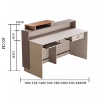 Comptoir de réception en bois durable HongKai, style moderne et épuré, pour magasin de vêtements, salon de coiffure, salon de beauté, ou comme comptoir de caisse. Livraison gratuite.