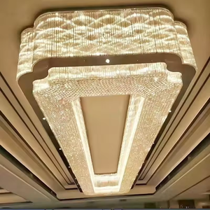 zeal lighting custom Hotel <b>Large</b> Project Crystal K9 Led Chandelier Light for wedding hall - Product Image 1