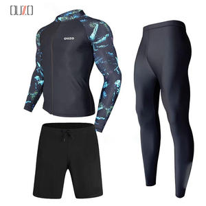 Pakaian renang pria lengan panjang, pakaian renang pria pelindung UV, lengan panjang, pelindung ruam, gaya <span class=keywords><strong>Korea</strong></span>, pakaian selancar cepat kering, untuk Snorkeling, menyelam, berenang - Product Image 3