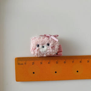 Pasador de Pelo Infantil con Lazo de Tela Hecho a Mano Estilo Coreano, Diseño de Conejo de Peluche para Otoño e Invierno, para Niñas Pequeñas - Product Image 4