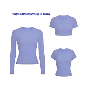 Eshow Frühjahrs-Top von Damen individuelles T-Shirt Top Shirt Dupé Großhandel Freizeitkleidung Poly-Spandex einfaches Baby-T-Shirt blanko Crop-T-Shirts