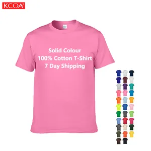 T-Shirt da uomo in tinta unita tinta unita tinta unita T-Shirt in cotone 100% di alta qualità magliette personalizzate Coton