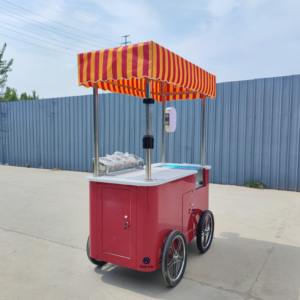 Professioneller Maßgefertigter Food <span class=keywords><strong>Truck</strong></span>, Hot-Dog-Verkaufswagen, Hamburger-Verkaufswagen, Mobiler Wagen mit Vier Rädern - Product Image 5