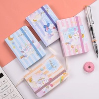 Journal personnalisé avec impression A5 A6 A7, fournitures de bureau personnalisées, carnet à couverture rigide simple et mignonne avec bande élastique