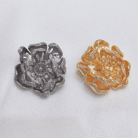 Bros Bunga Zirkon Tembaga Grosir dengan Pilihan Mutiara Desain 3 Lapis untuk Pernikahan & Hadiah
