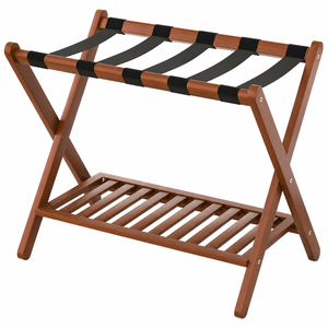 Étagère en bois portable sur mesure, pliable, pour le rangement des bagages, moderne, multifonctionnelle, pour une utilisation en hôtel, provenant d'un fabricant de premier plan - Product Image 1