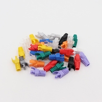 Anpassbare Farbige RJ45 Zugentlastungshülsen Cat6 Ethernet-Anschlussabdeckungen Modulare Steckerschutzkappen-Mehrfarbige Telekom-Teile