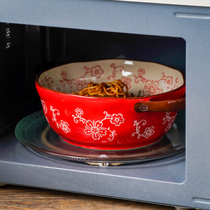 Durable de sopa de cerámica tazón <span class=keywords><strong>vajilla</strong></span> <span class=keywords><strong>Sakura</strong></span> <span class=keywords><strong>vajilla</strong></span> de cerámica de fideos Ramen cuencos con mango - Product Image 4