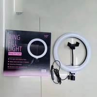 Anneau lumineux LED dimmable de 10 pouces avec trépied |   Anneau lumineux professionnel pour le maquillage, TikTok et le streaming en direct