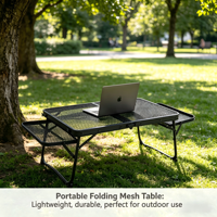 Table pliante légère en fer et alliage d'aluminium pour l'extérieur, portable pour le camping, le pique-nique, le barbecue, la cuisinière IGT, la cuisine en plein air