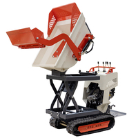 Mini-Raupentransporter mit Gummiketten, 750kg Selbstladender Mini-Dumper, Kompakter Muldenkipper