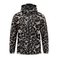 Veste zippée personnalisée, design coupe-vent, tissu surdimensionné, fermeture éclair thermochromatique, veste imperméable pour homme