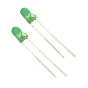 Diode diffuse verte ronde de 5mm, tube électroluminescent vert diode électroluminescente LED