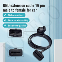 Venta Directa de Fábrica FOXECO, Conectores OBD de 16 Pines Macho y Hembra con Núcleo de Cobre y PVC, Longitud Personalizada para Equipos de Diagnóstico Automotriz