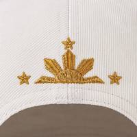 Casquette unisexe à 6 panneaux à bord plat en 100 % coton, broderie machine et motifs en relief, tissu denim/daim/corduroy, style sportif/élégant, vente en gros