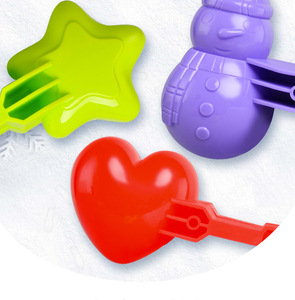 Jeu d'extérieur pour enfants Jouet <span class=keywords><strong>boule</strong></span> <span class=keywords><strong>de</strong></span> <span class=keywords><strong>neige</strong></span> Clip Fights Game Quick Flexible Simple Heart Duck Shape Snow Ball Maker - Product Image 6