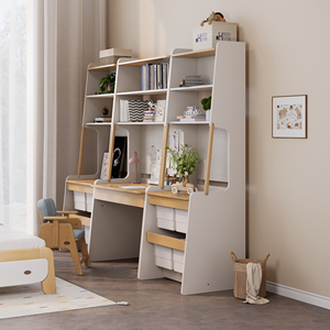 Nuevo <span class=keywords><strong>Escritorio</strong></span> de aprendizaje ergonómico para niños <span class=keywords><strong>con</strong></span> estantería muebles para el hogar altura ajustable juego de mesa y silla de estudio para niños - Product Image 2