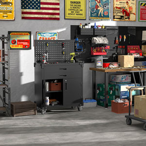 青葉工具箱トロリーツールキャビネット（4輪、2段引き出し、耐荷重150kg） - Product Image 3