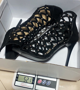 HL-025 Sexy lady hollow out holes sandali <span class=keywords><strong>con</strong></span> tacco alto romano <span class=keywords><strong>con</strong></span> cerniera <span class=keywords><strong>con</strong></span> perline glitterate fly stivaletti peep-toe <span class=keywords><strong>tacchi</strong></span> a spillo - Product Image 2