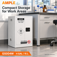 Armoire de sécurité pour produits chimiques toxiques de 15 L (4 gallons), en acier blanc, à une seule porte, pour laboratoire, hôpital, fournisseur OEM ODM