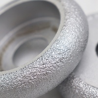 SHDIATOOL Disque de meulage à profil diamanté brasé sous vide 75 mm/3 pouces, meule à coupelle convexe, disque abrasif pour marbre et granit