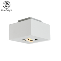 Plafonnier moderne en aluminium noir/blanc, éclairage commercial intérieur, spot GU10 orientable, downlight encastré en surface