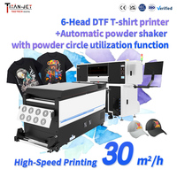 Imprimante DTF Titanjet 6 têtes I3200 60cm avec agitateur automatique, machine d'impression haute vitesse 30m²/h pour T-shirts et films PET, garantie 1 an