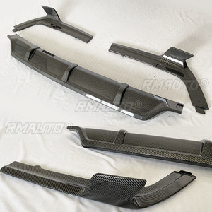 Glossy Black/Carbon Look Rear Bumper Diffuser Rear Side <b>Splitters</b> Spoiler Lip for BMW G07 X7 M Sport 2019-2023 Body Kits Tuning - Product Image 5