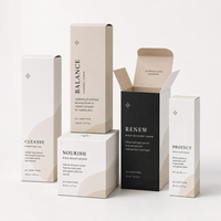 Fabricant d'emballages de luxe pour soins personnels, boîtes pliantes en carton mat personnalisées avec logo pour les marques de soins de la peau haut de gamme