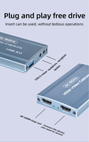 FJGEAR Tarjeta de captura de video HDMI 4K, USB 3,0 para 4096x2160 60Hz HDR, con caja de aleación de aluminio Plug and Play con zoom OBS
